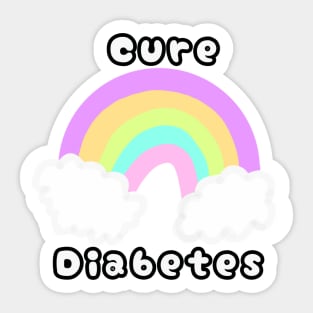 Cure Diabetes - Rainbow Sticker